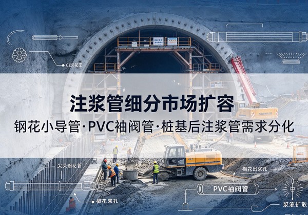 兴业注浆管细分市场扩容，隧道钢花小导管、PVC 袖阀管、桩基后注浆管需求分化